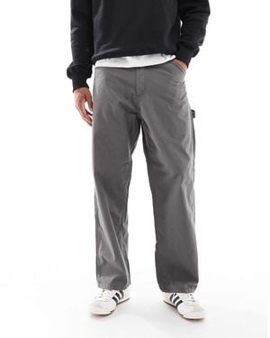 Jack & Jones Ripstop Baggy Fit Carpenter Trouser - Gray