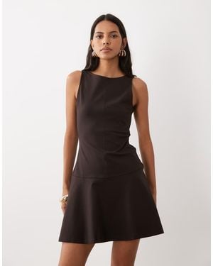 Mango Sleeveless Flared Skirt Mini Dress - Black