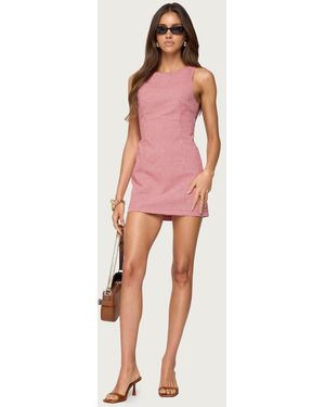 Edikted Macee Gingham Romper - Pink