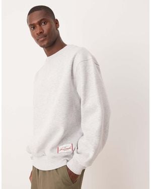 ASOS Oversized Sweatshirt With Label - Natural