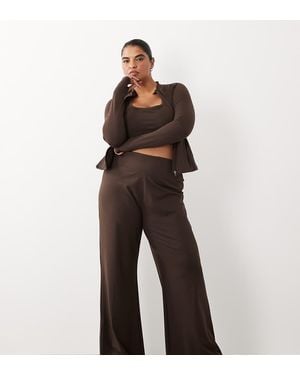 4505 Curve Icon High Waist Wide Leg Dance Pant - Grey