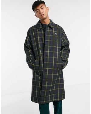 Lacoste L!VE - Trench-coat à carreaux écossais - Vert