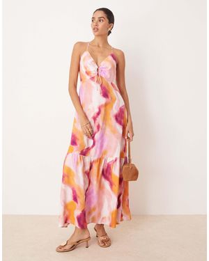 Y.A.S Strap Detail Maxi Dress - Pink