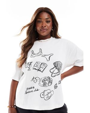 4th & Reckless Leisure Club Graphic Print T-shirt - White