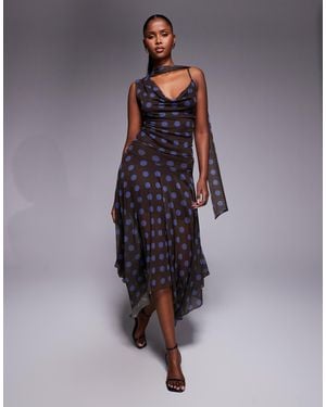 Kaiia Exclusive Double Layered Slinky Mesh Fairy Hem Maxi Skirt Co-Ord - Multicolor