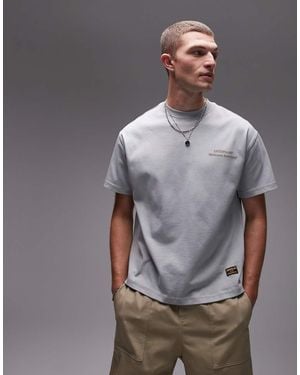 CAT WWR Boxy Heavyweight Washed T-shirt - Grey