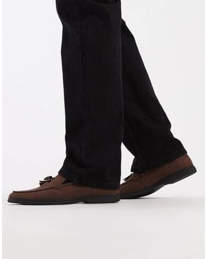 SEQWL Berwin Tassel Detail Loafers With Contrast Sole - Black