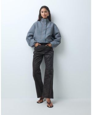 Vero Moda Pantalones De Pernera Ancha Con Efecto Desgastado En Marrón - Azul