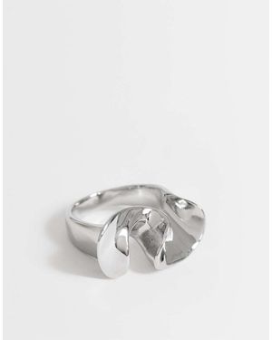 TOPSHOP Rue Waterbestendige Roestvrijstalen Ring - Wit