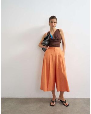 TOPSHOP Linen A Line Culotte - Orange