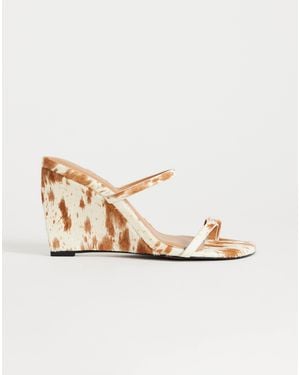 TOPSHOP Abi Strappy Wedge High Heel - Natural