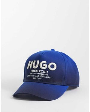 HUGO Cappello Con Visiera Con Logo - Blu