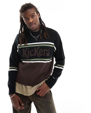 Kickers – lässig geschnittener strickpullover - Schwarz