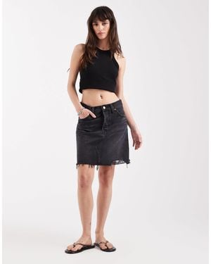 Levi's – mini-jeansrock - Schwarz