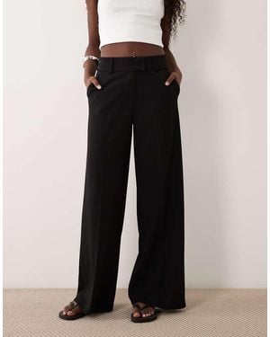 Gina Tricot Wide Leg Jersey Trousers - Black