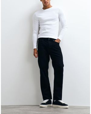 Jack & Jones Vaqueros Rectos Chris En Negro - Blanco