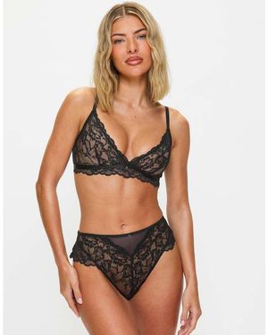 Ann Summers Braguitas Negras De Talle Alto Sexy Lace De - Negro