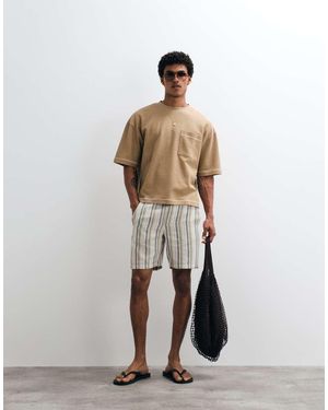 Only & Sons Tie Waist Shorts - White