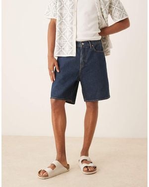 Abercrombie & Fitch Loose Denim Shorts - Blue