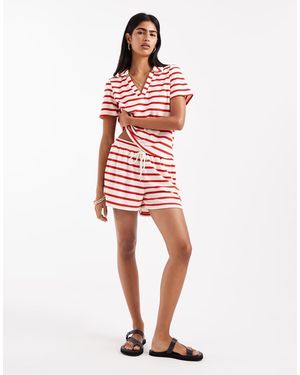 Vero Moda Shorts Van Badstof - Rood