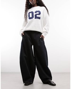 Collusion X006 Xl Jeans Balloon Con Pieghe - Bianco