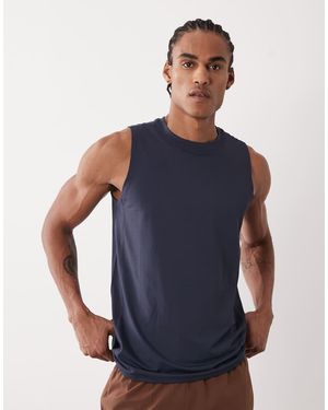 4505 Icon Quick Dry Mesh Training Tank - Blue