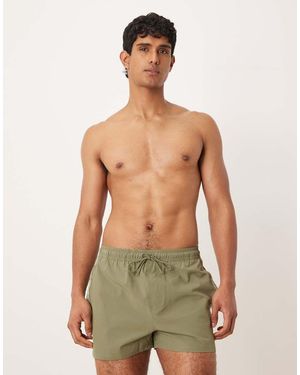 Calvin Klein Side Script Logo Drawstring Swim Shorts - Green