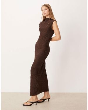 Vila Textured Jersey Maxi Dress - Natural
