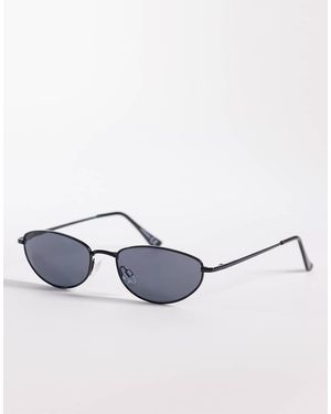 ASOS Metal Oval Sunglasses - Blue