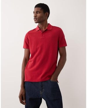 Barbour Short Sleeved Tailo Fit Pique Logo Polo Shirt - Red
