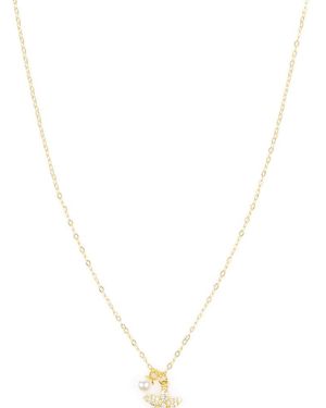 Lovisa Plated Sterling Starfish Freshwater Pearl Chain Necklace - Metallic