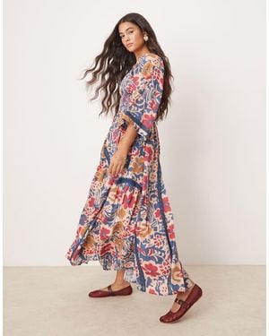 Free People Bold Bloom Printed Midaxi Dress - Pink
