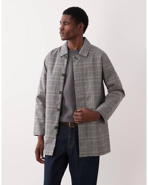 Barbour Rokig Heritage Check Waterproof Mac Jacket - Grey