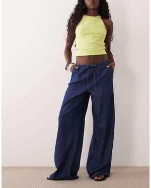 Jdy Pantaloni A Fondo Ampio - Blu