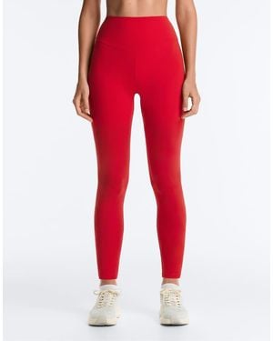 Oysho Comfortlux High-rise Ankle-length leggings - Red