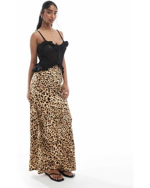 Miss Selfridge Jupe longue tissée à imprimé animal - Multicolore