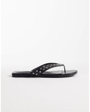 Public Desire Studded Thongs - White