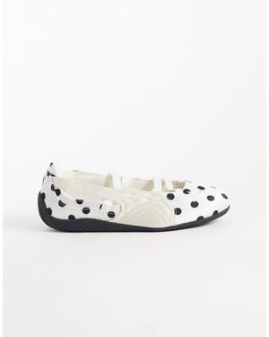 PUMA Speedcat Polka Dot Ballet Flats - White