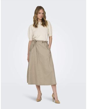 ONLY Falda Color Crema De -Blanco - Neutro