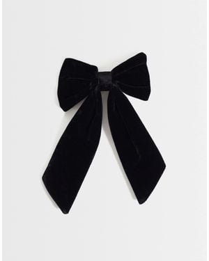 Accessorize Velvet Hair Bow - Black