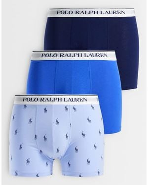 Polo Ralph Lauren 3 Pack Printed Trunks - Blue