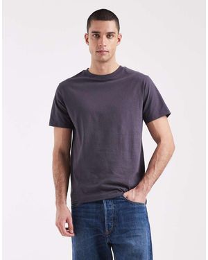 ASOS Camiseta Gris Carbón Básica Con Cuello Redondo Essentials De - Azul