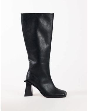 TOPSHOP Tabitha bottes montantes à tige élargie et à talons es - Noir