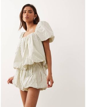 ASOS Bubble Short Co-ord - Natural