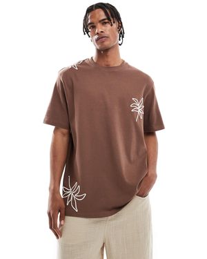 Threadbare – t-shirt aus baumwolle - Braun