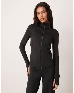Hollister Gilly Hicks High Neck Snatched Waist Jacket Co-Ord - Black