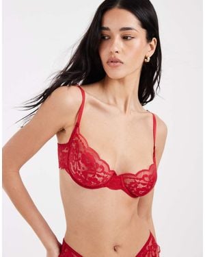 KAT THE LABEL Annie Lace Underwired Balconette Bra