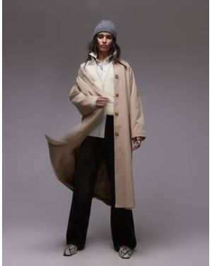 TOPSHOP 90s Trench Coat - Gray