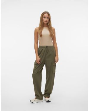 Vero Moda Pantalones Cargo Verdes De