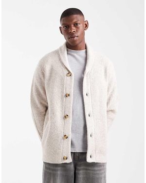 Threadbare Cardigan Con Collo Sciallato Écru - Neutro